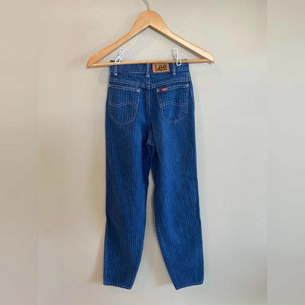 LEE Rider Denim Striped Union Made SZ‎ Vintage 6 Excellent C…